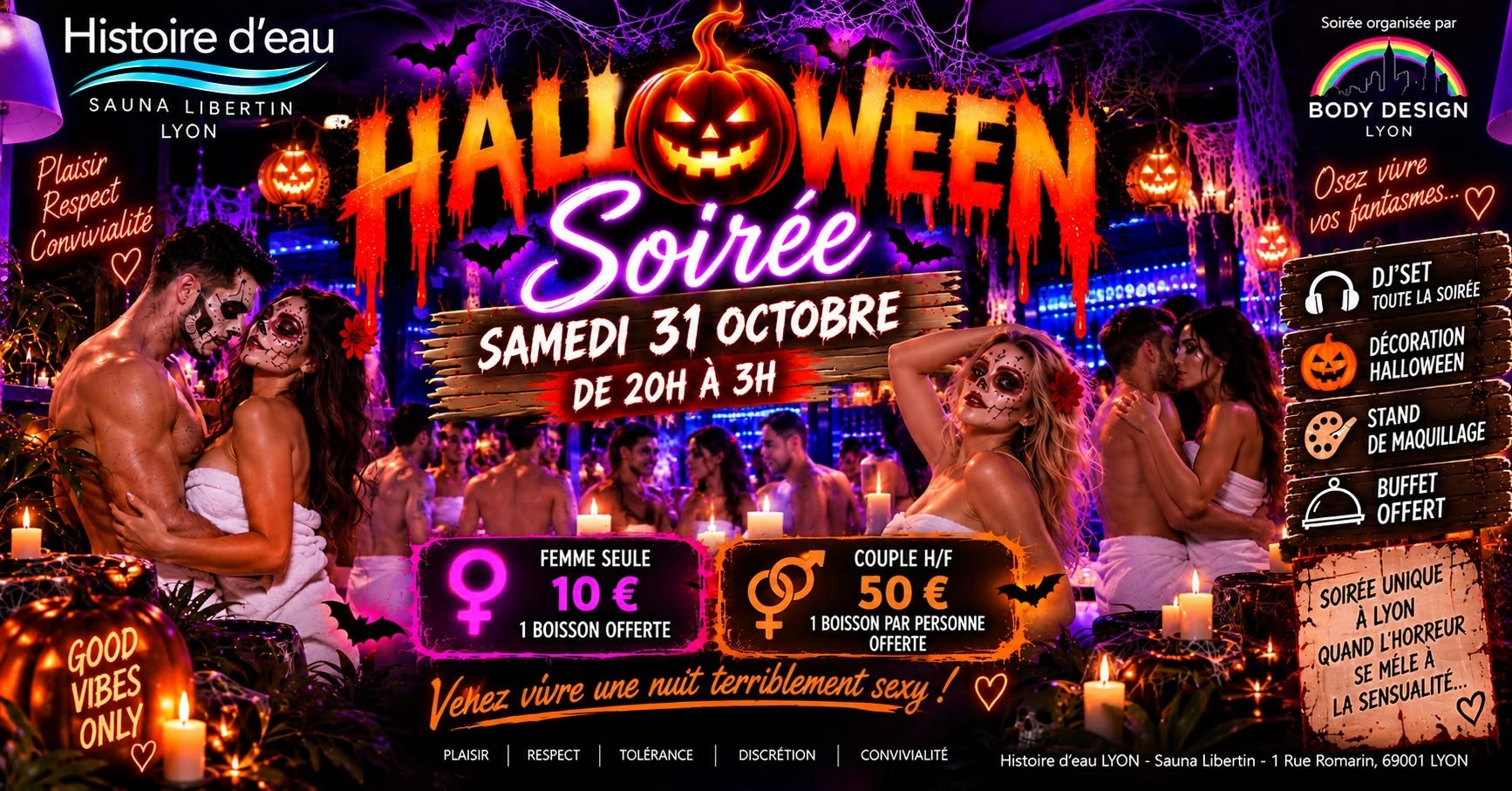 🎃👻 HALLOWEEN PARTY, SOIRÉE 100 % COUPLES & FEMMES SEULES 👻🎃