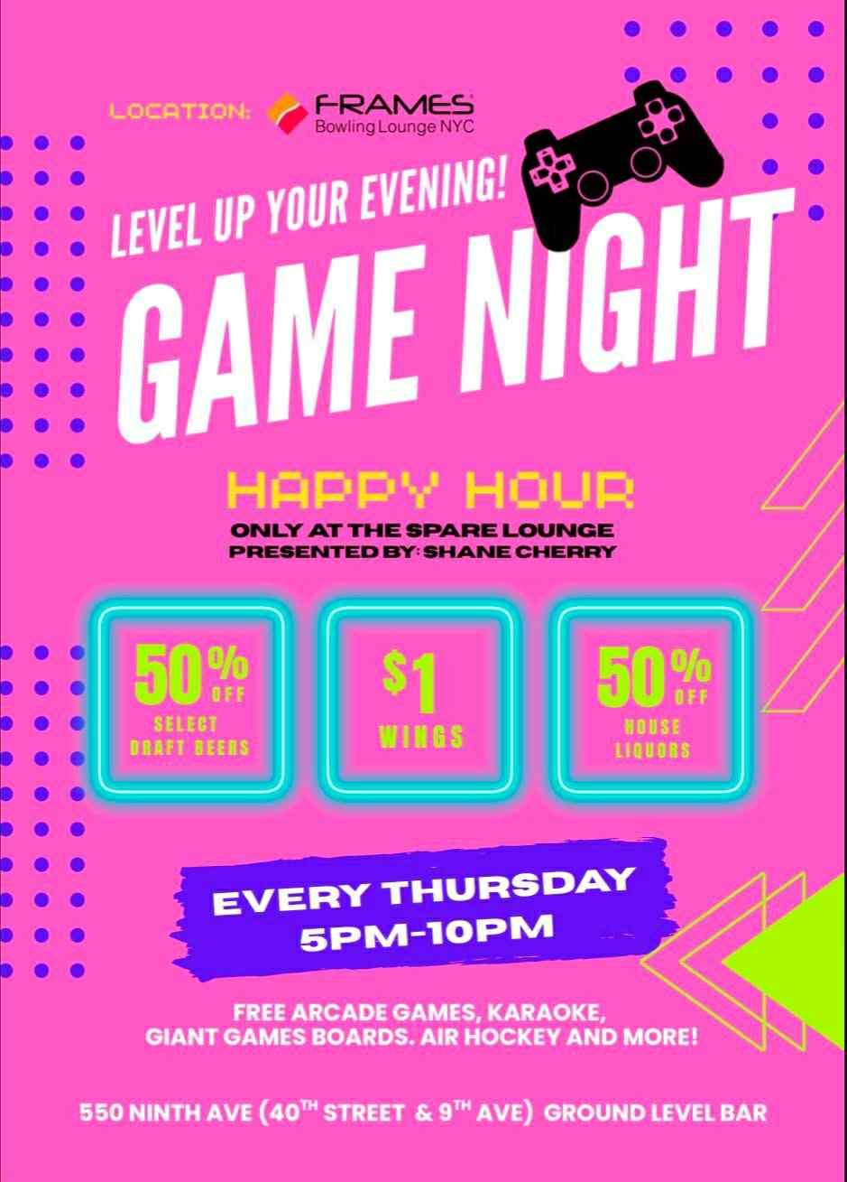 Game Night at Frames