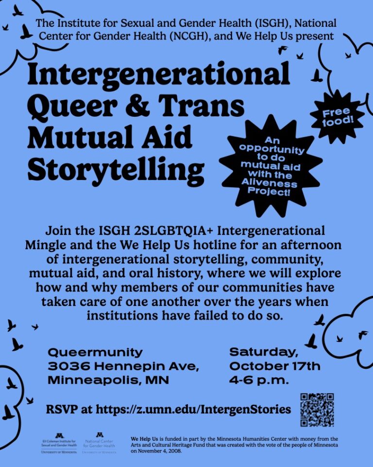 We Help Us: Intergenerational Queer & Trans Mutual Aid Storytelling