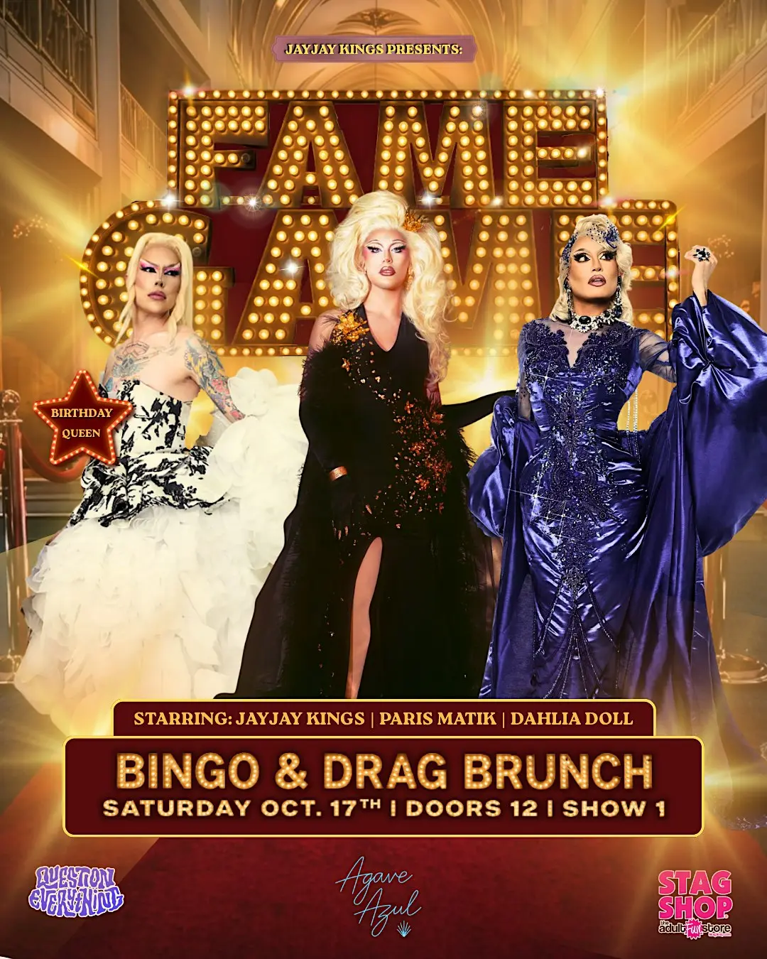 FAME GAME: Bingo & Drag Brunch @ Agave Azul!