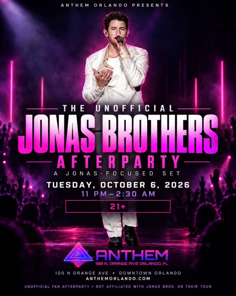 The Unofficial Jonas Brothers Afterparty at Anthem Orlando: Tuesday 10/6