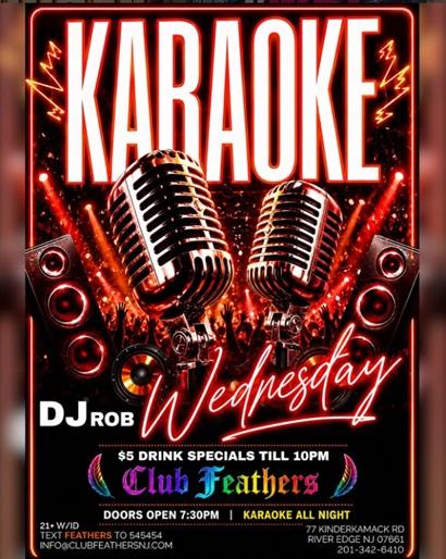 Karaoke Wednesday at Feathers