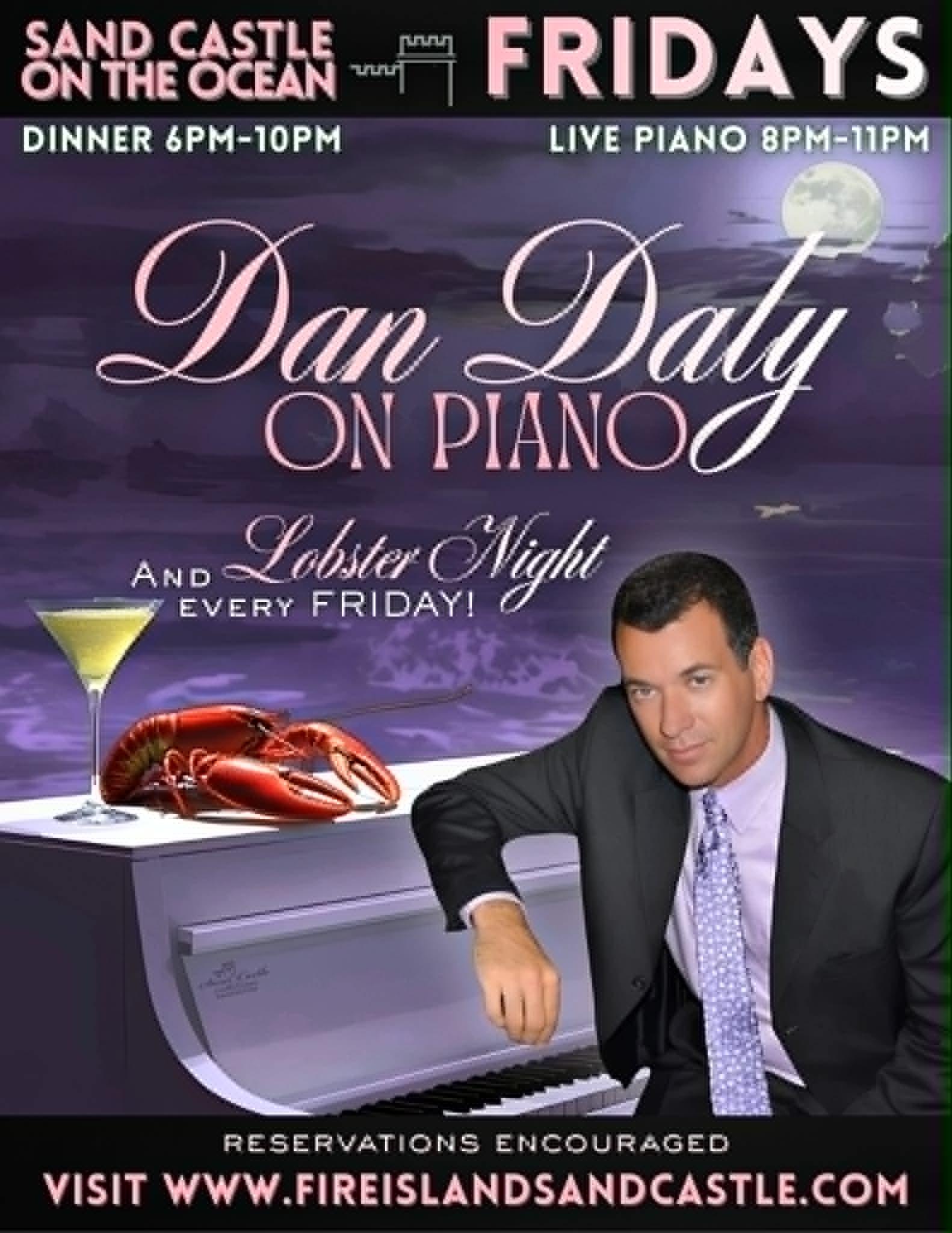 Dan Daly On Piano at Sand Castle