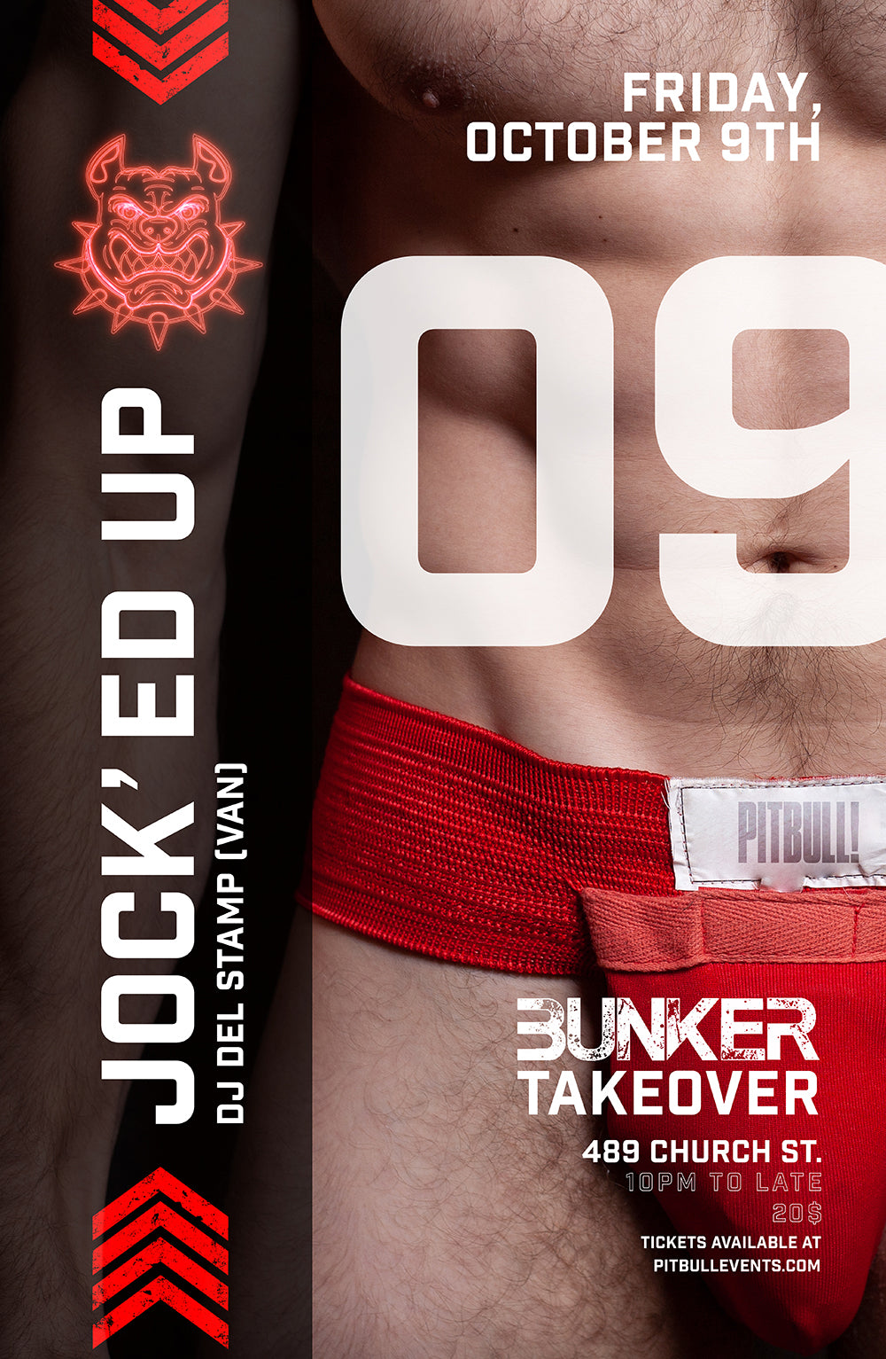 Pitbull Jock'ed up at Bunker