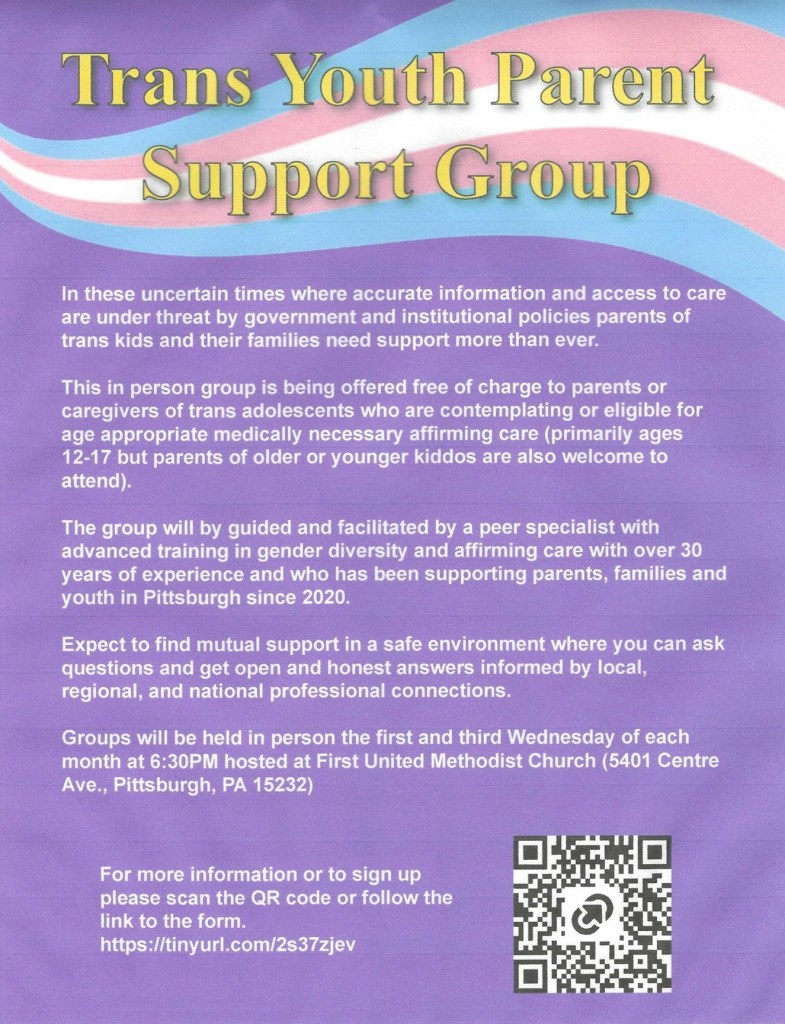 Trans Youth Parent Support Group