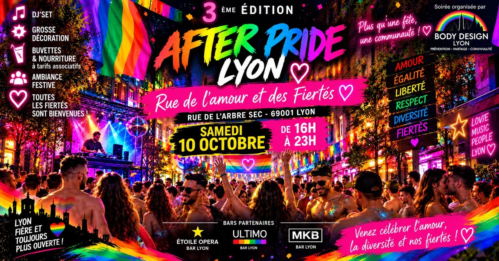 🌈 RUE DE L’AMOUR & DES FIERTÉS, 3ᵉ ÉDITION ❤️