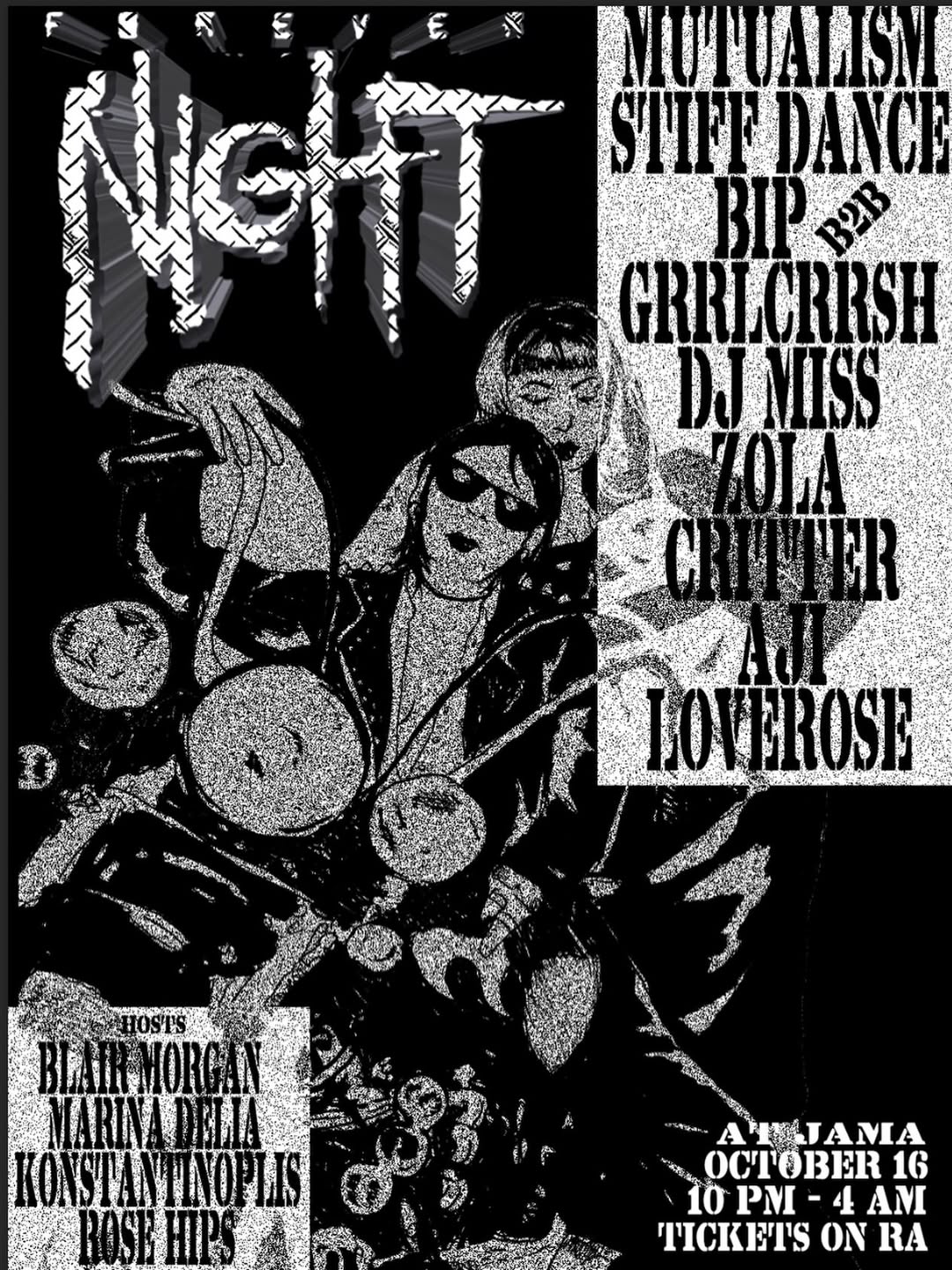 forever night 4....feat. Mutualism, stiff dance, bip b2b GRRLCRRSH, zola, dj miss, Critter